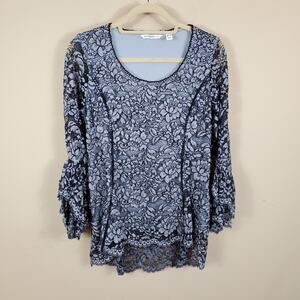 4/$25 Isaac Mizrahi Live! Lace Blouse Size XS